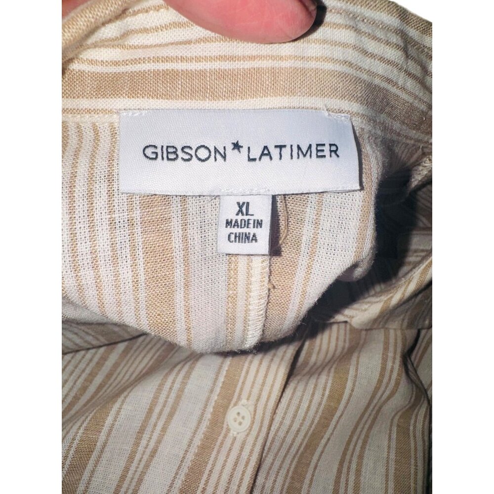 Gibson Latimer Cream Linen Shirt Dress - Picture 6 of 10